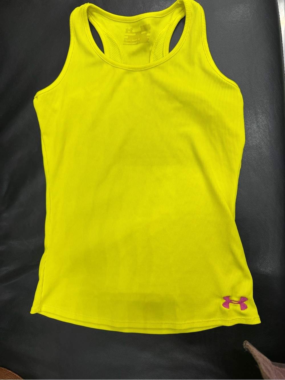 Under Armour Yellow Racerback Performance Tank